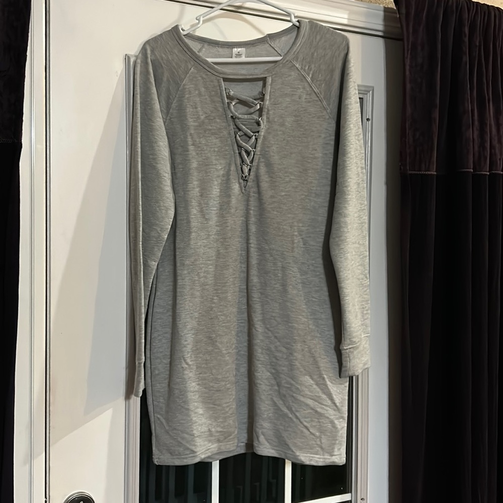 gray dress